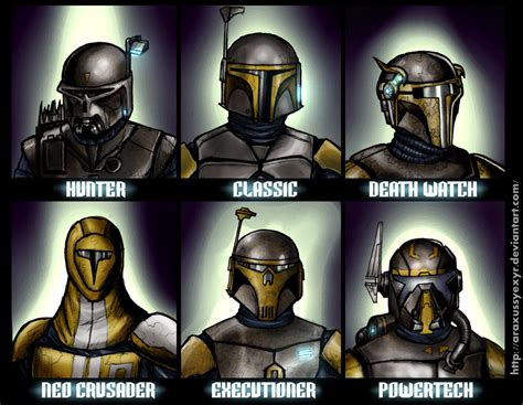 Mandalorian Helmets By Araxussyexyr On Deviantart Star Wars Wallpaper