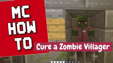 How To Cure A Zombie Villager Minecraft Tutorial Youtube