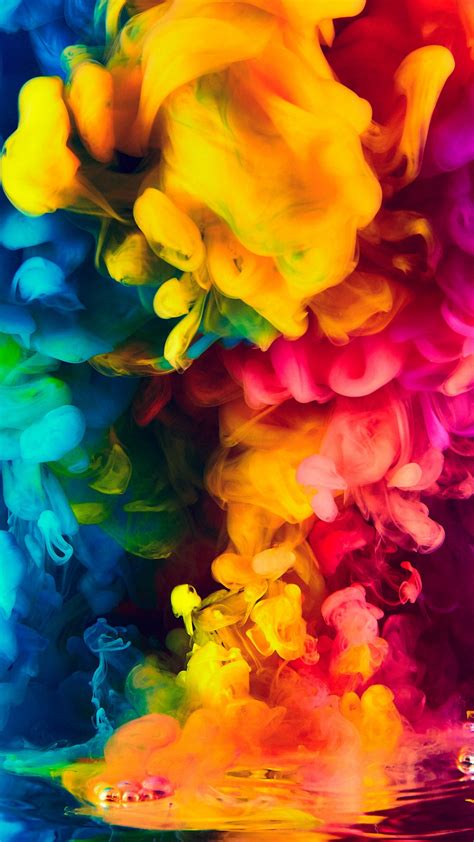 Wallpaper Colorful Ink Smoke Vibrant 4k Photography