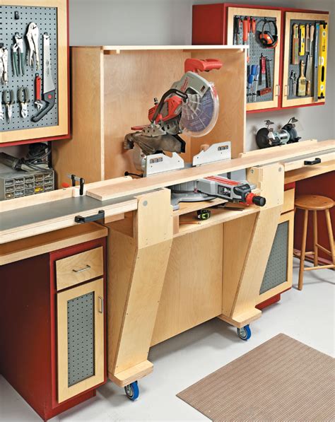 Folding Miter Saw Station Woodworking Project Woodsmith Plans