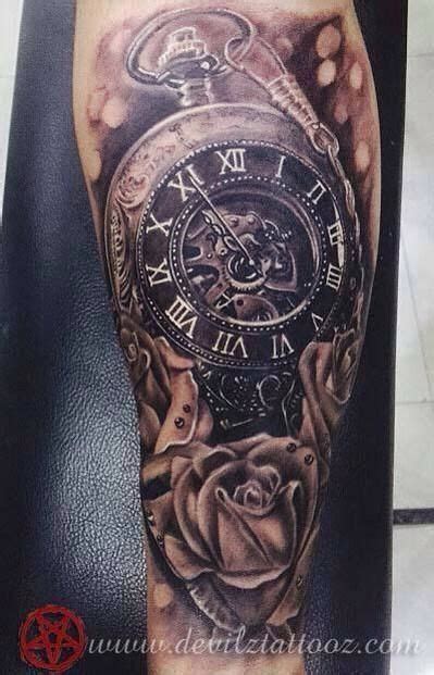 Clocks are a popular tattoo image, perhaps because our lives are ruled by the passage of time. Sleeve - time piece | Sleeve tattoos, Watch tattoos, Full ...