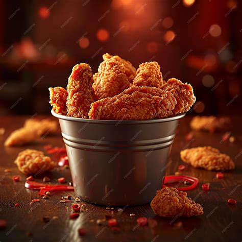 Premium Photo | Finger licking delight a bucket brimming with crispy