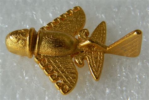 Ancient Pre Colombian Gold Flyer Ii Replica Pin Tolima Etsy