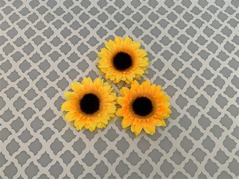 Set Of 3 Silk Sunflower Magnets Office Magnets Locker Etsy