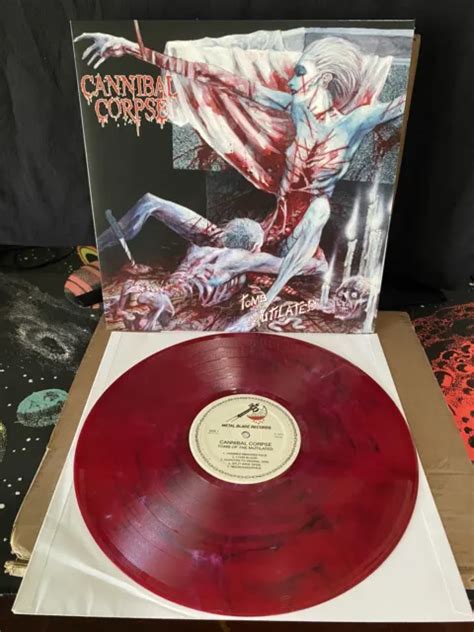 Cannibal Corpse Tomb Of The Mutilated Red White Black Swirl Vinyl New