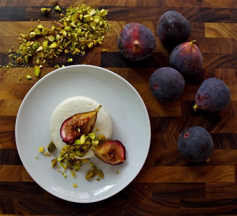 Goat Cheese Panna Cotta With Roasted Figs