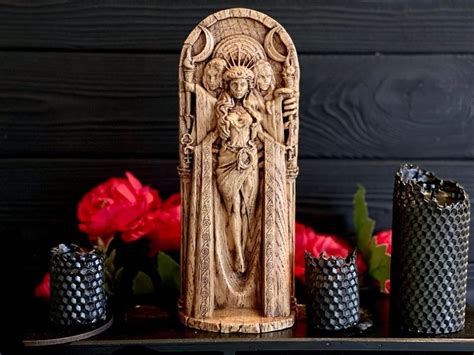 Hecate Statue Greek Goddess For Pagan Home Altar Kit Wicca Statue