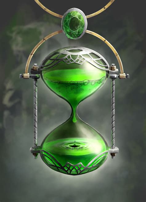 Artstation Green Hourglass Poison Necklace