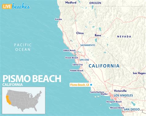 Pismo Beach California Map Wallpaper