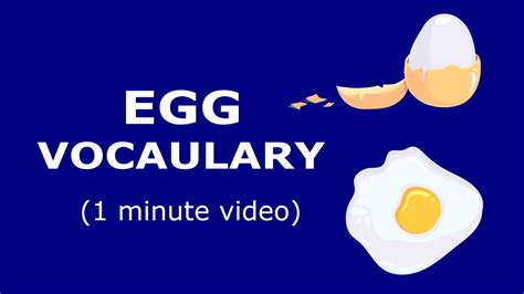 Egg Vocabulary 1 Minute Video Rapid English Youtube