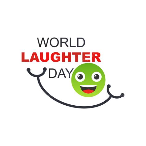 World Laughter Day Vector Design With Green Emoji World Laughter Day