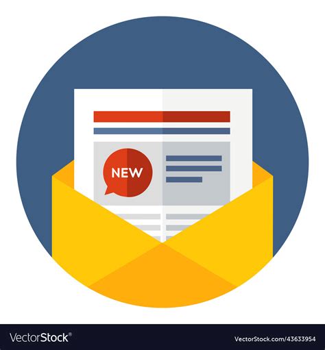 Latest Newsletter Icon In Circle Royalty Free Vector Image