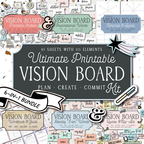 Vision Board Kit Dream Board 2021 Ultimate Bundle Goal Etsy