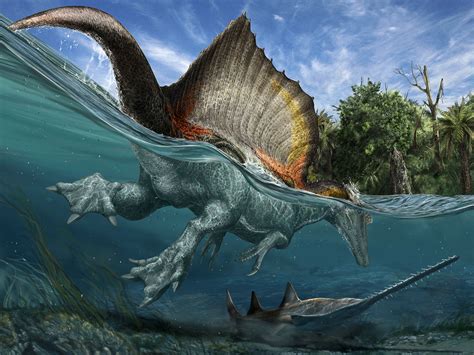 Dinosaurs Spinosaurus In Water