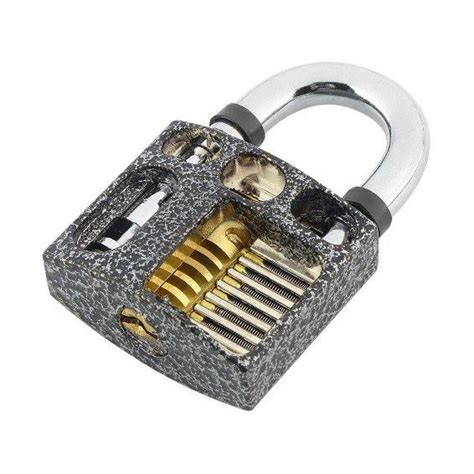 You can fashion your own picks out of household items and get into that simple pin tumbler lock. Cut Away 7-Pin Practice Padlock for Lock Picking for Sale - UKBumpKeys