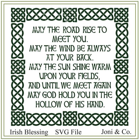 Irish Blessing Svg Download Celtic Blessing Celtic Knots Etsy
