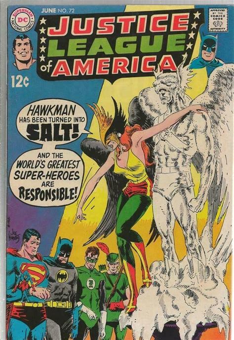 Justice League Of America 72 Original Vintage 1969 Dc Comics Hawkman