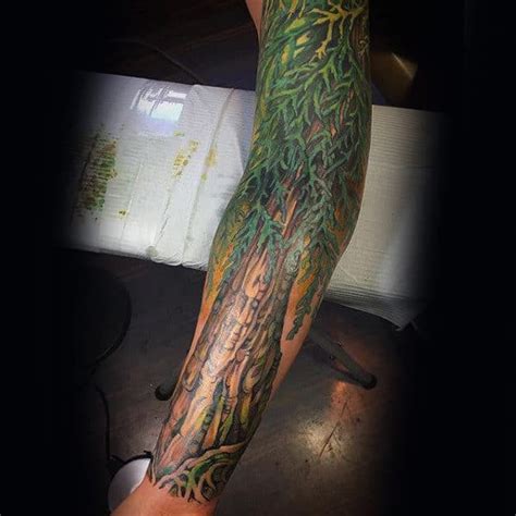 75 Tree Sleeve Tattoo Designs For Men Ink Ideas With Branches