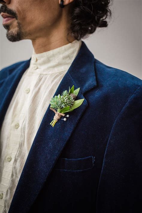 Delicate Plant Broach Fro The Grooms Pocket Floral Design Classes