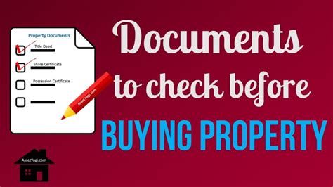 Property Documents To Check Before Buying A Flat Or Plot