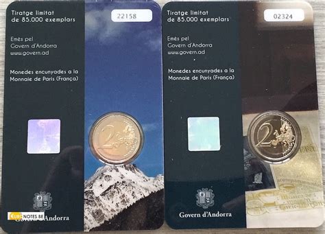 Andorre 2017 2 X 2 Euros 100 Ans Hymne Et Le Pays Des Pyrénées Bu Fdc