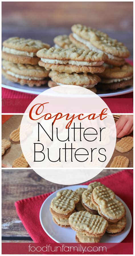 Soft peanut butter cookies filled with luscious peanut butter cream — these homemade nutter butter cookies are even better. Nutter Butter Copycat Cookies Recipe
