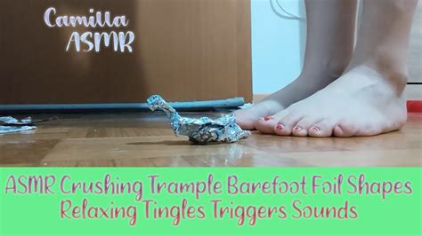 Asmr Crushing Trample Barefoot Foil Shapes Relaxing Tingles Triggers