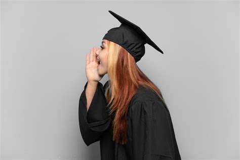 Premium Photo Young University Graduate Girl Over Isolated Background