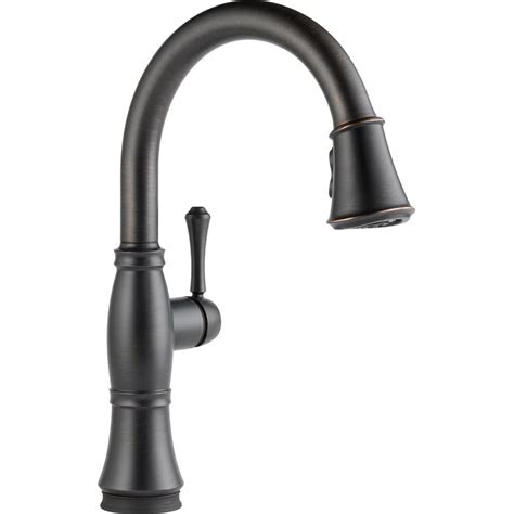 Delta pilar two handle widespread kitchen faucet with spray, chrome. Delta Touch Sink Faucet
