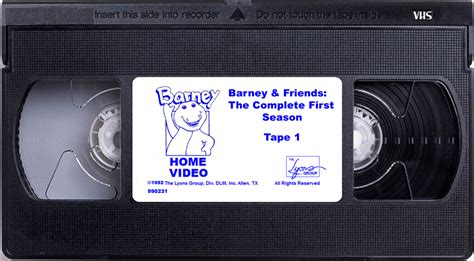 Image Barney And Friends The Complete First Season Tape 1png Custom