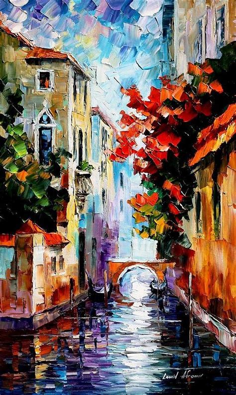 Morning In Venice Palette Knife Oil Painting On Canvas By Leonid