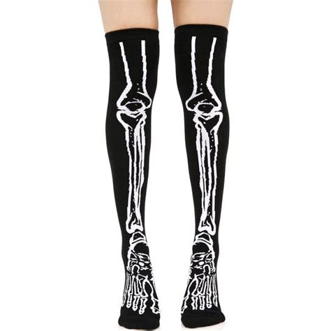 Killstar Morgue Over The Knee Socks 14 Liked On Polyvore Featuring Intimates Hosiery Socks