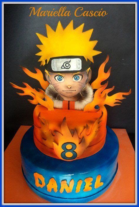 Pin By Alejandra A On Pasteles Naruto Birthday Anime Cake Ninja Birthday Parties