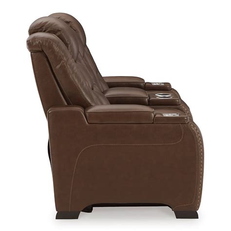 Signature Design By Ashley The Man Den U8530618 Contemporary Power Reclining Loveseat With