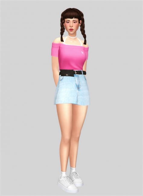 Unbalance Off Shoulder Top At Casteru Sims 4 Updates
