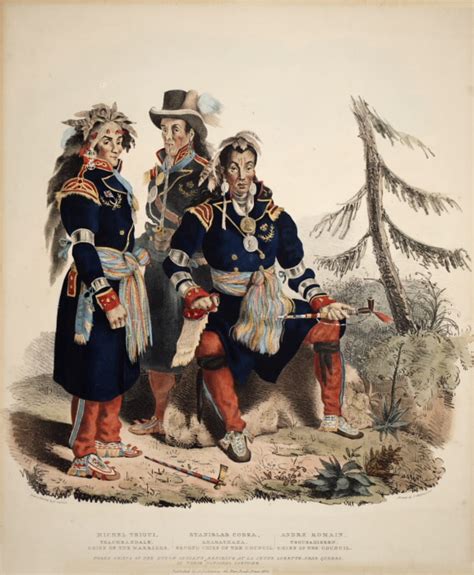 Three Chiefs Of The Huron Indians Residing At La Jeune