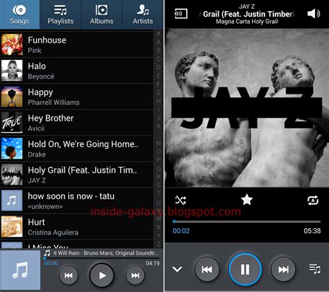 Inside Galaxy Samsung Galaxy S4 How To Play Music Using Music Player