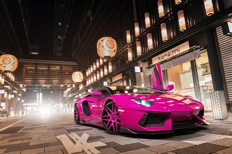 Pink Lamborghini Aventador Turns Heads In Tokyo Carscoops