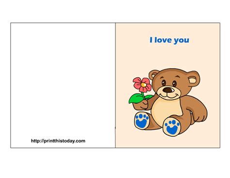 6 Best Images Of I Love You Printable Cards I Love You Card Printable