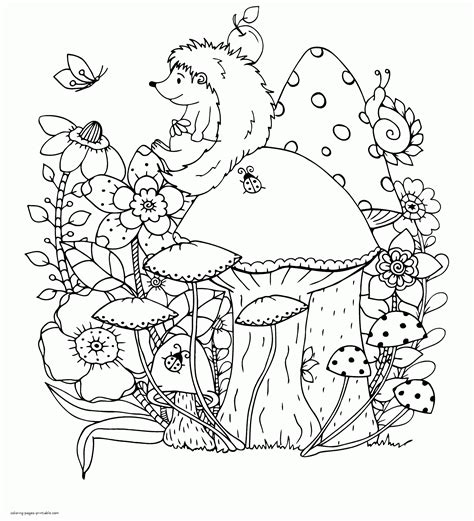 Coloring Pages Mushroom Coloring Pages For Adult