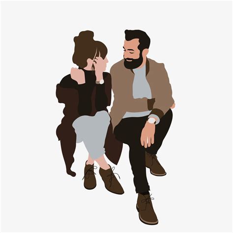 6 Flat Vector People Illustration Couple | Etsy in 2020 | People illustration, Vector ...