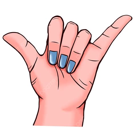 Shaka Clipart Transparent Background Shaka Gesture Cartoon Greeting Pink Shaka Gesture