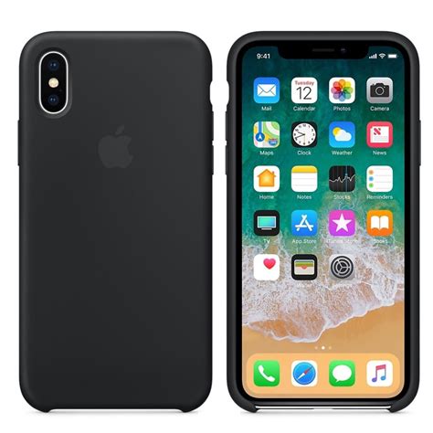 Apple Iphone X Silicone Case Black Apple From