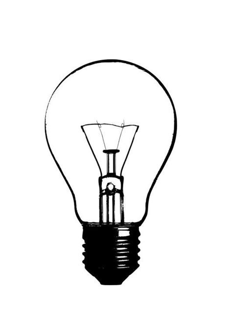 Lightbulb coloring page from household appliances category. Coloring page light bulb - img 10244. | Light bulb drawing ...