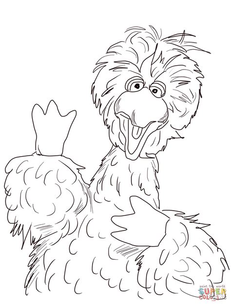 Big Bird Face Coloring Pages Coloring Pages