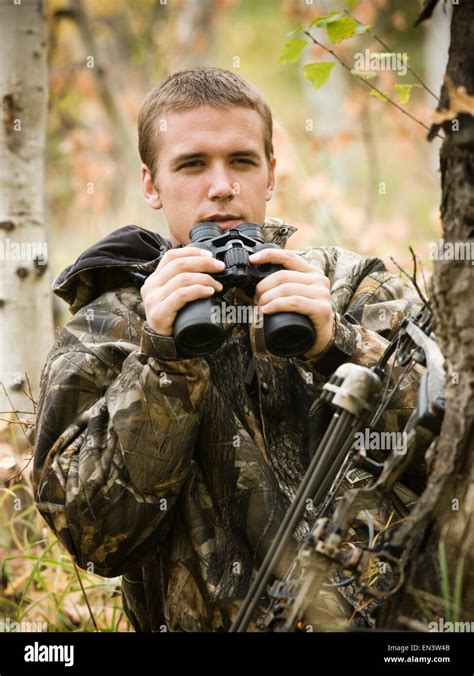 Man Hunting In The Wilderness Stock Photo Alamy