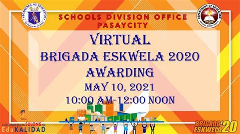 Virtual Brigada Eskwela 2020 Awarding Youtube