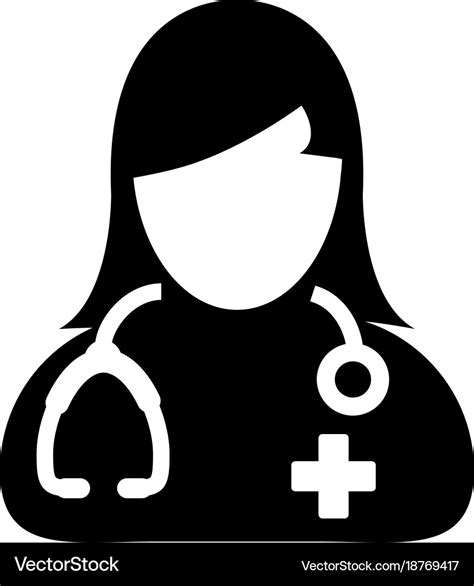 Doctor Icon Medical Consultation Female Physician Vector Image