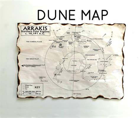 Dune Map Arrakis Map Of Northern Polar Regions Etsy Australia