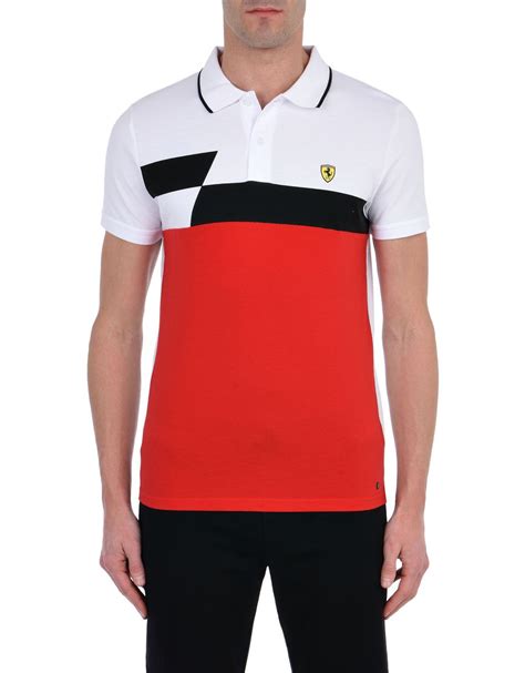 Maybe you would like to learn more about one of these? Ferrari Piqué cotton polo shirt with geometric print Man | Scuderia Ferrari Official Store
